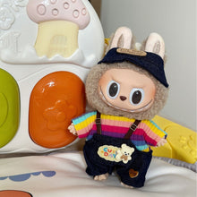 Load image into Gallery viewer, 3pcs Shirt Cap Pants Set for 17cm Labubu Dolls Cute Doll Clothes Fashion Lovely OOTD Wear for Doll Decoration Accessories