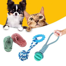Load image into Gallery viewer, Dog Rope Toys Dental Chew Rope for Dogs Durable Puppy Teething Relief Toys Cotton Interactive Tug of War Rope Multi-Knot Bundle