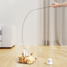 Load image into Gallery viewer, Interactive Suction Cup Cat Teaser Wand with Bell Boredom Buster Cat Hunting Teaser Stick Anti-Anxiety Cat Feather Toy Cat Supplies
