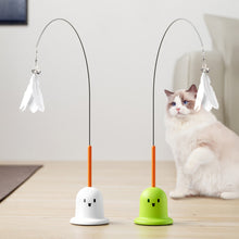 Load image into Gallery viewer, Interactive Suction Cup Cat Teaser Wand with Bell Boredom Buster Cat Hunting Teaser Stick Anti-Anxiety Cat Feather Toy Cat Supplies