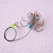 Load image into Gallery viewer, Insect-shaped Feather Cat Toy Replacement Head DIY Replace Cat Teaser Stick Replacement Pendant Pet Toy Accessories