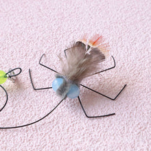 Load image into Gallery viewer, Insect-shaped Feather Cat Toy Replacement Head DIY Replace Cat Teaser Stick Replacement Pendant Pet Toy Accessories