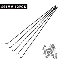 Load image into Gallery viewer, 12PCS Bicycle Spokes with Nipples 45# Anti-Rust Steel Wheel Steel Wire Strip Bicycle Repair Parts