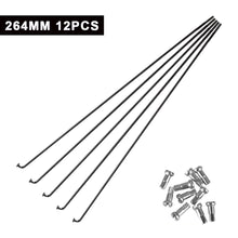 Load image into Gallery viewer, 12PCS Bicycle Spokes with Nipples 45# Anti-Rust Steel Wheel Steel Wire Strip Bicycle Repair Parts