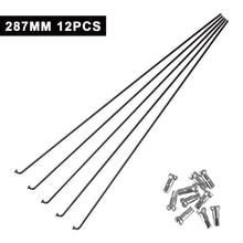 Load image into Gallery viewer, 12PCS Bicycle Spokes with Nipples 45# Anti-Rust Steel Wheel Steel Wire Strip Bicycle Repair Parts