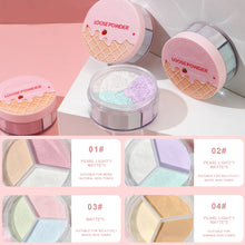 Load image into Gallery viewer, Flour Powder Honey Powder Oil Control Makeup Powder Matte Fog Brightening Face Repairing Powder Three Color Blush Powder