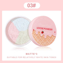 Load image into Gallery viewer, Flour Powder Honey Powder Oil Control Makeup Powder Matte Fog Brightening Face Repairing Powder Three Color Blush Powder