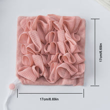 Load image into Gallery viewer, 2-In-1 Bath Ball Towel Loofah with Drawstring Closure for Soap Soft Exfoliating Mesh Shower Sponge Skin Care Bathing Tool