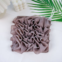 Load image into Gallery viewer, 2-In-1 Bath Ball Towel Loofah with Drawstring Closure for Soap Soft Exfoliating Mesh Shower Sponge Skin Care Bathing Tool