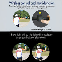 Load image into Gallery viewer, Bicycle Intelligent Sensor Brake Taillight Waterproof And Anti-Theft Remote Control Steering Warning Light Type-C Charging
