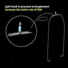 Load image into Gallery viewer, 10PCS Quick-Release Hook Separator Anti-Winding Spring Subline Double-Hook Rig Spreader Lure Fishing Accessories