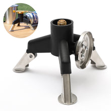 Load image into Gallery viewer, Outdoor Camping Gas Canister Foldable Tripod Adapter With Copper Core Locking Function Flat-To-Long Gas Canister Converter