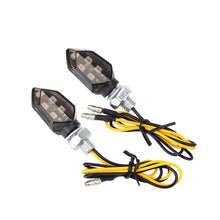 Load image into Gallery viewer, 2/4Pcs Universal Mini Motorcycle Smoke Lens Turn Signal Light 5LED 12V Amber Blinker Indicator Lamp Two Wire for Kawasake