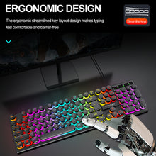 Load image into Gallery viewer, 104Keys Shadow Mechanical Feeling Cool Lighting Desktop Computer Laptop Esports Game Illuminated Wired Keyboard