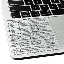 Load image into Gallery viewer, Shortcuts Sticker for Apple Mac OS System Shortcut Key Sticker for 13-16" MacBook Pro 13 /Air 13 Windows Palm Rest