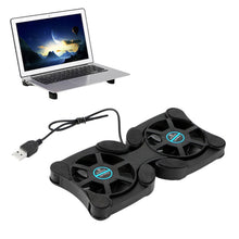 Load image into Gallery viewer, USB Mini Laptop Fan Stand Notebook Foldable Folding Fan Cooler Notebook Cooling Pad Radiator Cooler Master Computer Accessories