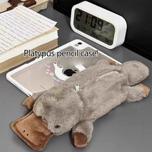 Load image into Gallery viewer, Plush Platypus Doll Pen Bag Ins High Value Soft Cute Cure Decompression Doll Students Learning Stationery Storage Bag