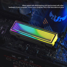 Load image into Gallery viewer, ARGB AURA Plug Sync Computer SSD M2 Radiator Aluminum PC RGB M.2 Nvme Cooler Heatsink Solid State Drive Heat Sink Cooler