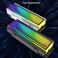 Load image into Gallery viewer, ARGB AURA Plug Sync Computer SSD M2 Radiator Aluminum PC RGB M.2 Nvme Cooler Heatsink Solid State Drive Heat Sink Cooler