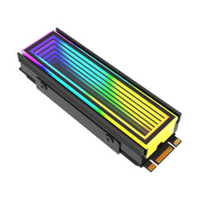 Load image into Gallery viewer, ARGB AURA Plug Sync Computer SSD M2 Radiator Aluminum PC RGB M.2 Nvme Cooler Heatsink Solid State Drive Heat Sink Cooler