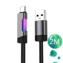 Load image into Gallery viewer, RGB Fast Charging Cable 100W 6A USB Type C Charge Cable with RGB Ambient Light