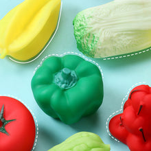 Load image into Gallery viewer, Vinyl Fruit Squeeze Toys Baby Sensory Water Play Fake Fruit Vegetable Squeaky Sensory Stimulation BPA-free Interactive Bathing Toy Kit