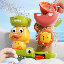 Load image into Gallery viewer, Colorful Rotating Duck Water Wheel Toy for Babies Splash Bath Time Fun with Suction Cups Parent-Child Bath Sensory Toy for Toddlers