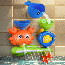 Load image into Gallery viewer, Rotating Water Wheel Toy for Baby Shower Monkey/Crab Sensory Suction Cup Water Activity Toy Bathtub Spinner Parent-Child Bath Toy