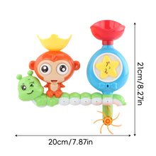 Load image into Gallery viewer, Rotating Water Wheel Toy for Baby Shower Monkey/Crab Sensory Suction Cup Water Activity Toy Bathtub Spinner Parent-Child Bath Toy