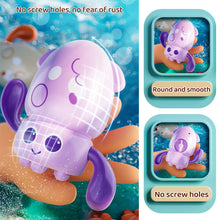 Load image into Gallery viewer, Cute Wind-Up Bath Octopus Toy Non-Battery Water Play Squid Easy-Wind Bathtime Fun Montessori Sensory Bath Toy