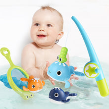 Load image into Gallery viewer, Magnetic Fishing Bath Toy Set Whale Water Play Develop Motor Skills Bathtub Fun Toy Interactive Water Activity Set