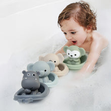 Load image into Gallery viewer, Stackable Bath Boats for Toddlers Water Play Animal Bath Stacking Boats with Puppets Sensory Bath Toys for Babies Parent-Child Bath Time