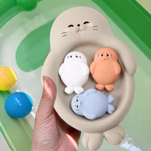 Load image into Gallery viewer, Floating Animal Bath Toys Baby Bathtub Hippos Seals Otters Easy-Grip Colorful Bathtime Fun Interactive Water Activity Toys for Kids