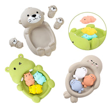 Load image into Gallery viewer, Floating Animal Bath Toys Baby Bathtub Hippos Seals Otters Easy-Grip Colorful Bathtime Fun Interactive Water Activity Toys for Kids