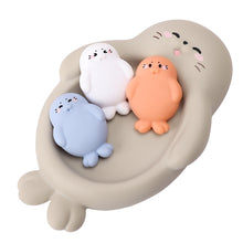Load image into Gallery viewer, Floating Animal Bath Toys Baby Bathtub Hippos Seals Otters Easy-Grip Colorful Bathtime Fun Interactive Water Activity Toys for Kids