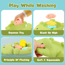 Load image into Gallery viewer, Floating Animal Bath Toys Baby Bathtub Hippos Seals Otters Easy-Grip Colorful Bathtime Fun Interactive Water Activity Toys for Kids