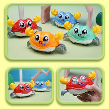 Load image into Gallery viewer, Crawling Dual Inertia Bubble Crab Toy Learning Through Play Walking Crab Toy Pull-Back Non-Battery Inertia Car for Kids