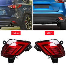 Load image into Gallery viewer, Pair Auto LED Rear Bumper Reflector Lights Driving Brake Warning Dynamic Turn Signal Lamps For Mazda CX5 CX-5 2012 - 2016 DC12V