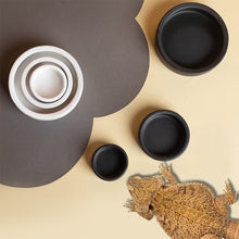 Load image into Gallery viewer, Reptile Food Bowl Anti-Escape Ceramic Feeder High Rim Anti-Slip Feeder Dish for Lizards Leopard Gecko Chameleon Corn Snake