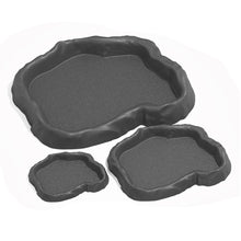 Load image into Gallery viewer, Simulated Natural Rock Shape Reptile Food Water Bowl Bathing Dish Dual Use Bowl For Turtles Lizard Snake Frog