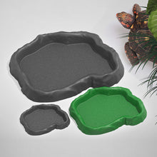 Load image into Gallery viewer, Simulated Natural Rock Shape Reptile Food Water Bowl Bathing Dish Dual Use Bowl For Turtles Lizard Snake Frog