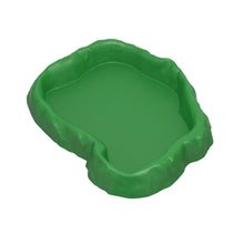 Load image into Gallery viewer, Simulated Natural Rock Shape Reptile Food Water Bowl Bathing Dish Dual Use Bowl For Turtles Lizard Snake Frog