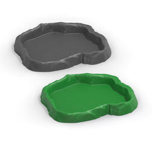 Load image into Gallery viewer, Simulated Natural Rock Shape Reptile Food Water Bowl Bathing Dish Dual Use Bowl For Turtles Lizard Snake Frog