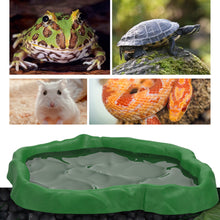 Load image into Gallery viewer, Simulated Natural Rock Shape Reptile Food Water Bowl Bathing Dish Dual Use Bowl For Turtles Lizard Snake Frog
