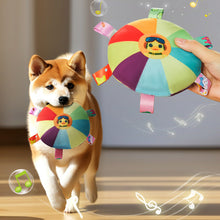 Load image into Gallery viewer, Interactive Dog Toy with bell Dog Bite Toys Flying Disc for Training and Play Stress Relief Plush Stuffed Dog Toy