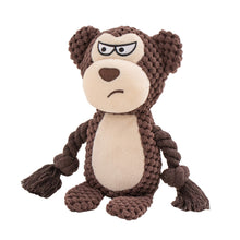 Load image into Gallery viewer, Dog Plush Chew Toy Cute Animals Shaped Pet Plush Cotton Rope Toy Interactive Toy Tug Of War Chew Resistan Squeaky Toy