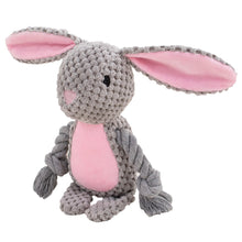 Load image into Gallery viewer, Dog Plush Chew Toy Cute Animals Shaped Pet Plush Cotton Rope Toy Interactive Toy Tug Of War Chew Resistan Squeaky Toy