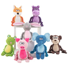 Load image into Gallery viewer, Dog Plush Chew Toy Cute Animals Shaped Pet Plush Cotton Rope Toy Interactive Toy Tug Of War Chew Resistan Squeaky Toy
