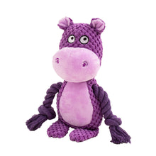 Load image into Gallery viewer, Dog Plush Chew Toy Cute Animals Shaped Pet Plush Cotton Rope Toy Interactive Toy Tug Of War Chew Resistan Squeaky Toy