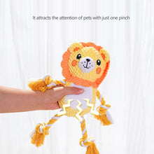 Load image into Gallery viewer, Colorful Animals Shaped Dog Stuffed Plush Bite Toy Interactive Pet Toy for Fun Pet Cotton Rope Chew Resistan Squeaky Toy